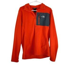 Mens North Face Fleece ½ Zip Orange Sweater